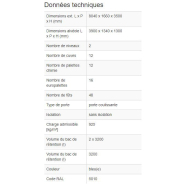 Armoire de stockage avec options pour produits agressifs grâce au surbac en plastique
