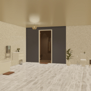 Kit de construction cabine de hammam à carreler 240 x 120 cm - Générateur vapeur inclus_5