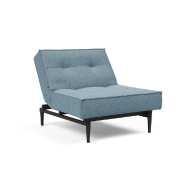 Innovation Living - Fauteuil-lit convertible Splitback Styletto 90x115 cm - Pieds fuseau noir - Tissu Mixed Dance Light Blue_5
