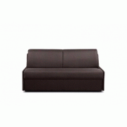 Canapé convertible MONACO - Matelas mémoire 20 cm - Ouverture express - Lattes 120 cm - Microfibre marron_5