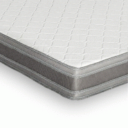 Canapé convertible CanapExpress Grandiose - Matelas mémoire 22 cm - Tissu tweed gris clair_5