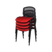 Chaise d'accueil multi-usage LENA - dossier en résille, empilable et confortable_5