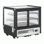 Vitrine de comptoir positive Série G carrée noire 120L - Polar - PG003_5