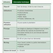 Bineuse K.U.L.T.-Kress montée sur support pour une utilisation précise