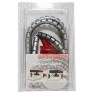 Gaine mange-câble pour bureautique - diamètre 20mm - coloris argent ou noir - rouleau 1,50 m_5