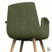 Chaise visiteurs RAN pieds bois - Mobel linea. - Cerise_5