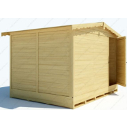 Chalet de Noël pliable en bois massif Gardy Shelter - 332x237cm - 7,87m² - Réf 3786 - Epicéa massif, montage en 5 minutes_5