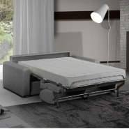 Canapé lit 3-4 places MASTER convertible express - Matelas 18 cm - Sommier lattes RENATONISI - Tweed gris silex - 160 x 197 cm_5