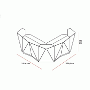 Banque d'accueil d'angle Alpa - MDD - Gris brillant_5