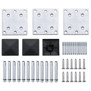 Vidaxl poteaux de clôture 3 pcs aluminium 185 cm 49077_5