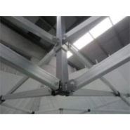 Abri stand parapluie M2 - Buff'hyeres Collectivités - Structure aluminium anodisé - Toit PVC 520 g/m² - Piètement 6 faces Ø 50 mm_6