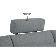 Canapé d'angle grand format Fernie - double profondeur, méridienne droite, têtières amovibles, tissu gris - 305 x 240 cm_5