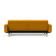 Canapé convertible Splitback Stem avec accoudoirs - Pieds obus en chêne naturel - Tissu Elegance Burned Curry - Lit 115x210 cm_5