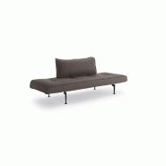 Canapé convertible Zeal Laser gris anthracite - pieds métal - design années 50-60 - modulable méridienne/lit_5