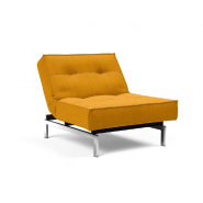 Fauteuil design convertible Splitback Chrome - 90*115 cm - Tissu Elegance Burned Curry - Innovation Living_5