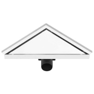 Vidaxl drain de douche 2 en 1 avec couvercle 25x25 cm acier inoxydable 146005_5