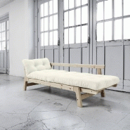 Banquette convertible futon Step - Pin massif coloris naturel - Couchage 70x200 cm_5