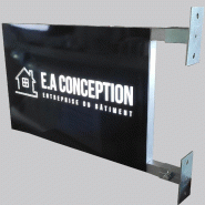 Enseigne Drapeau Lumineuse Carré/Rectangle Plexiglas Diffusant_5