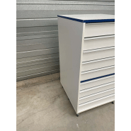 Meuble d'occasion de laboratoire avec tiroirs - ATEX - 9 tiroirs sur pieds métal - P21091157_5