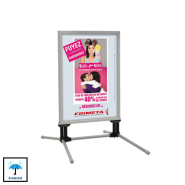 Panneau A1 (84 x 59.4 cm) à ressorts - Base métallique gris - Réf : 215320 - Étanche et résistant pour utilisation extérieure_5