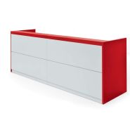 Banque d'accueil VOGUE - lignes épurées et habillage géométrique - personnalisable en coloris et modules_5