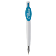 Stylo à bille en plastique - avec clip sur mesure - encre bleue - marquage UV LED inclus_5