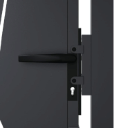 Vidaxl portail de jardin anthracite 105x205cm acier conception d'herbe 153171_5