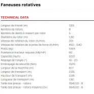 Spider 815/8 faneuse rotative à 8 rotors - sip - largeur de travail 7,85 m_5