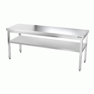 Tables Inox centrales Premium avec Etagère - P 600 mm | Ggm - 2000_5