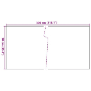 Vidaxl paravent de balcon marron clair 300x90 cm résine tressée 156266_5