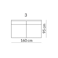 Canapé modulable Hudson OLTA 3 - Blanc cassé beige avec piètement en acier - Structure en bois de pin et mousse haute qualité_5