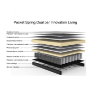 Innovation Living - Fauteuil Splitback Styletto Convertible Lit 90x115 cm - Pieds Obus Naturel - Tissu Bouclé Off White_5