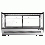 Vitrine réfrigérée à poser noire avec éclairage LED - 200 L - 3 niveaux_5