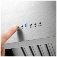 Hotte caisson inox 2m avec moteur, régulateur, filtre et éclairage | Profondeur 900 mm_5