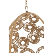 Fauteuil suspendu VANA - Aluminium et roseau beige - Bohème chic, intérieur/extérieur_5