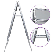 Vidaxl support d'affiche a1 avec en-tête pour clients aluminium 51202_5