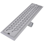 Vidaxl drain de douche linéaire 2pcs vague 530x140 mm acier inoxydable 275959_5