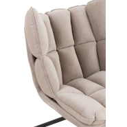 Fauteuil relax pivotant Pietra - tissu gris clair - design contemporain et confortable_5