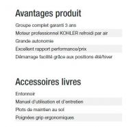 Perform 6500 XL C5 Groupe électrogène - Kohler - Puissance max 6,30 kW - 50 Hz - 230 V_5