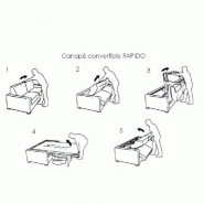 Canapé convertible NIGHT BULTEX - ouverture express 140x195 cm - matelas 14 cm - polyuréthane noir_5