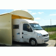Abri camping car semi-fermé integral / structure en acier / toiture arrondie en plastique / 3.8 x 3.22 m_5