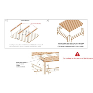 Table Elite Carrée PMR - Réf: EC230 PMR - 2,30m x 2,30m x 0,75m - Piétement bois - Livrée en KIT_5