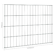 Vidaxl ensemble de clôture de jardin 115x79 cm vert 146105_5