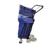 Chariot pliable de distribution publicité à roues etoilées - Référence : TR034R6_5