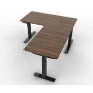 Bureau assis-debout d'angle motorisé CORNERDESK, personnalisable avec plateau éco-responsable_5