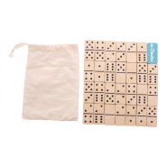 Dominos sur mesure en contreplaqué de bouleau - 28 tuiles avec impression couleur et étui en coton_5