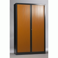 Armoire de bureau avec rideaux articulés silencieux