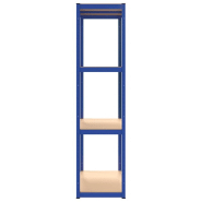 Vidaxl étagères à 4 niveaux 2 pcs bleu acier et bois d'ingénierie 3154147_5