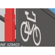 Abri vélos classique bicolore MILAN - style moderne et toiture coupe-vent_5