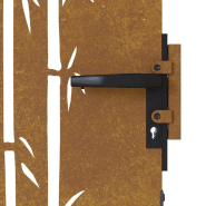 Vidaxl portail de jardin 85x175 cm acier corten design de bambou 153236_5